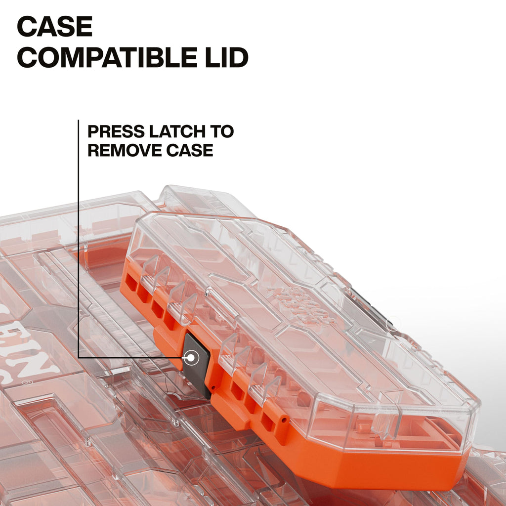 54400MBX MODbox Tall Compartment Box, Full-Width Tool Organizer, Small Parts Tool Box with 20 Compartments, 9 Removable Bins for Fasteners, Stackable Module