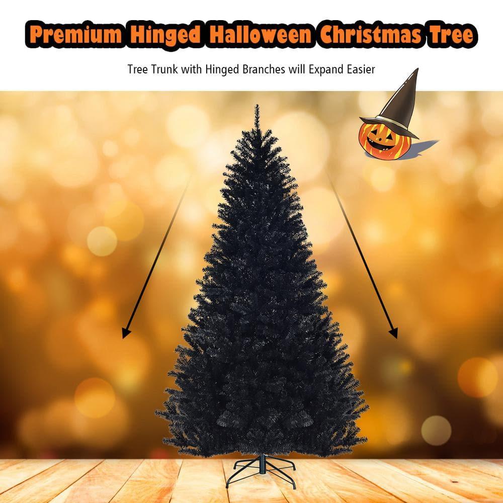 7.5 ft. Unlit Artificial Halloween Christmas Tree with 1258 Tips