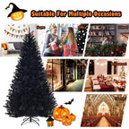 7.5 ft. Unlit Artificial Halloween Christmas Tree with 1258 Tips