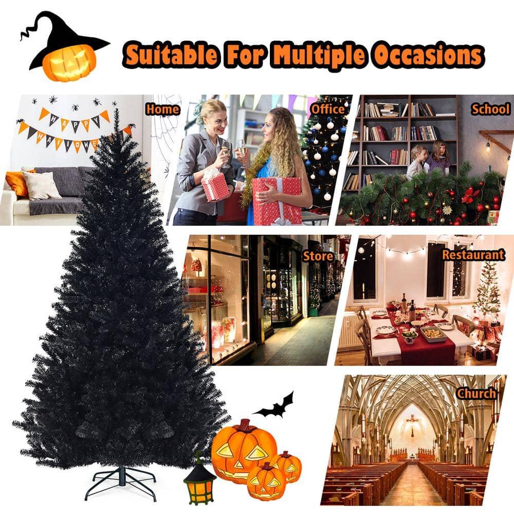 7.5 ft. Unlit Artificial Halloween Christmas Tree with 1258 Tips