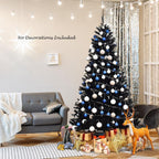 7.5 ft. Unlit Artificial Halloween Christmas Tree with 1258 Tips