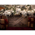Farmhouse Deluxe 22.5 in. W x 14.5 in. H, 30 in. Dia, Weathered Gray Decorative Christmas Tree Box Collar