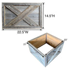 Farmhouse Deluxe 22.5 in. W x 14.5 in. H, 30 in. Dia, Weathered Gray Decorative Christmas Tree Box Collar