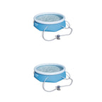 8" x 26" Inflatable Above Ground Swimming Pool with Filter Pump (2 Pack)