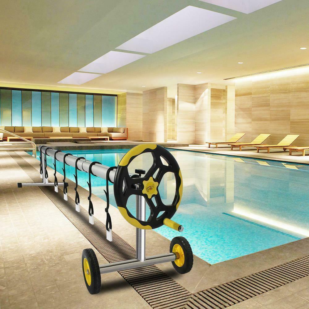 new pool cover reel set 18 feet pool solar cover reel for inground swimming pool