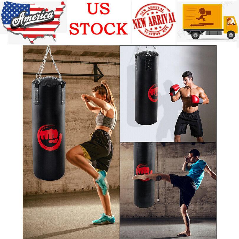 SOOSISI Punching Bag Filled Set Boxing Hanging Heavy Bag for Kickboxing Fitness Training Muay Thai MMA, Martial Arts, Home Gym 3 size