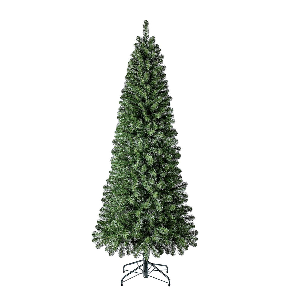 Evergreen Classics 7' Twinkly Pencil Pine Christmas Tree, 210 Color LED Lights