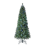 Evergreen Classics 7' Twinkly Pencil Pine Christmas Tree, 210 Color LED Lights
