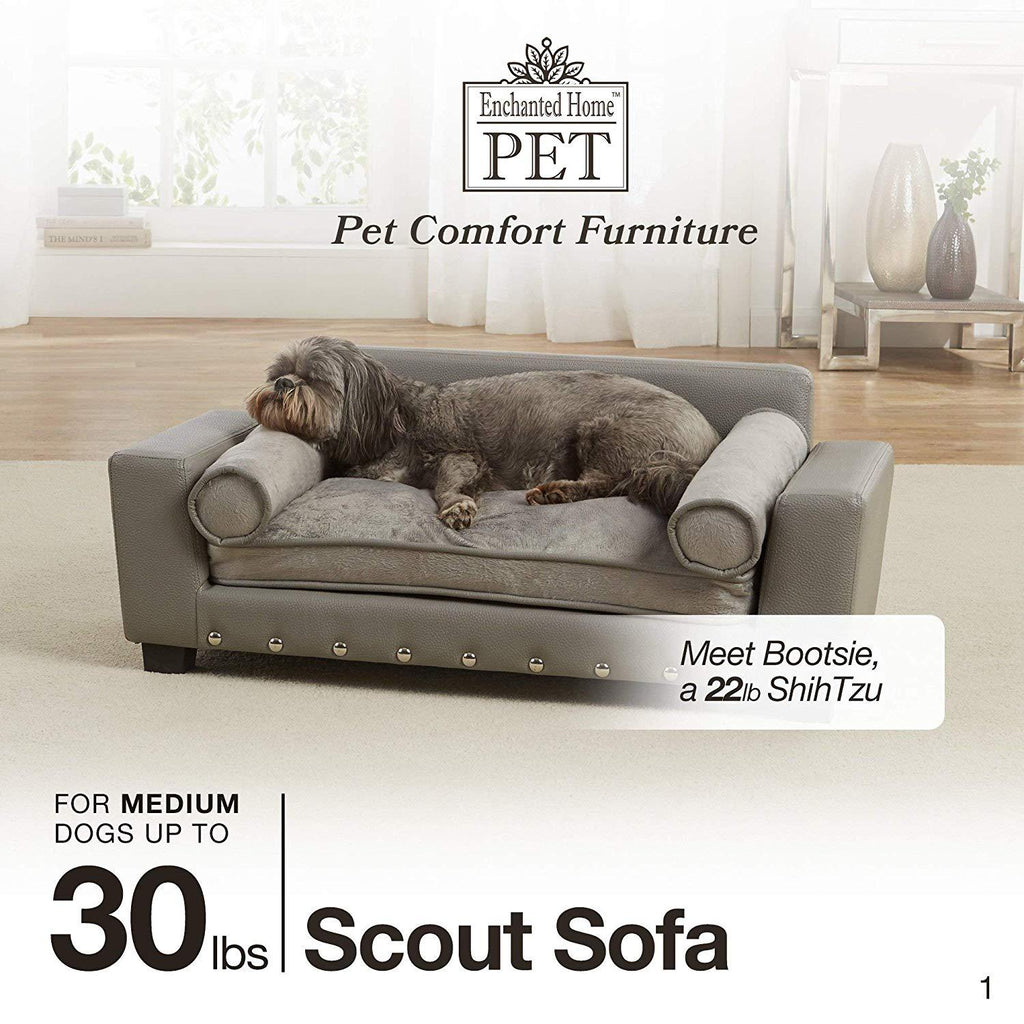 Enchanted Home Pet Grey Scout Pet Sofa