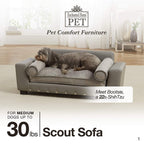 Enchanted Home Pet Grey Scout Pet Sofa