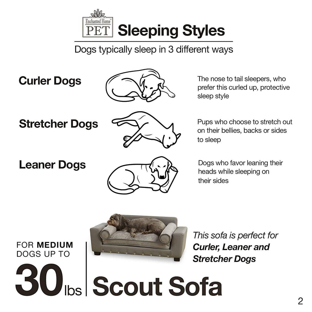 Enchanted Home Pet Grey Scout Pet Sofa