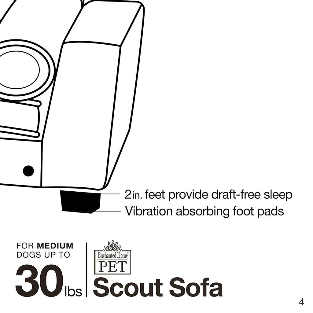 Enchanted Home Pet Grey Scout Pet Sofa