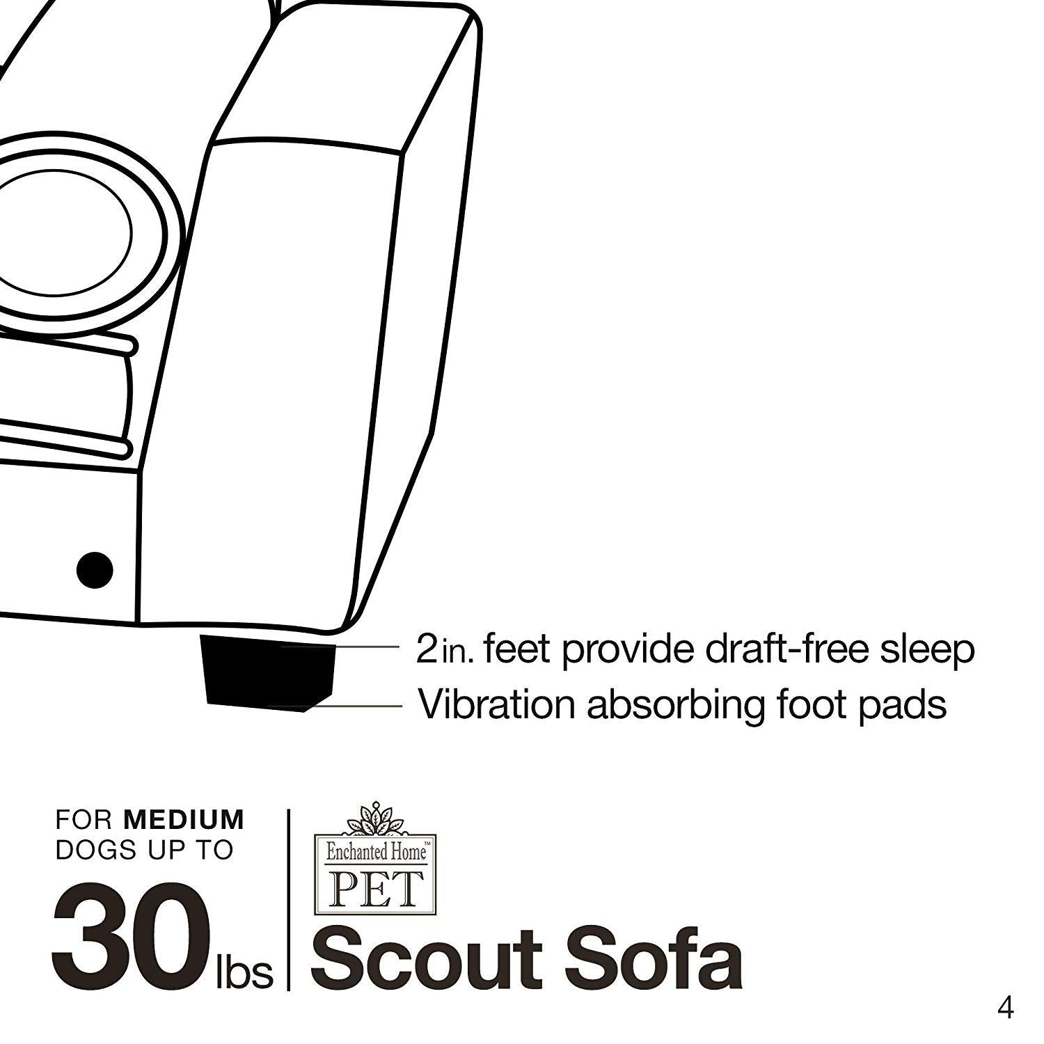 Enchanted Home Pet Grey Scout Pet Sofa