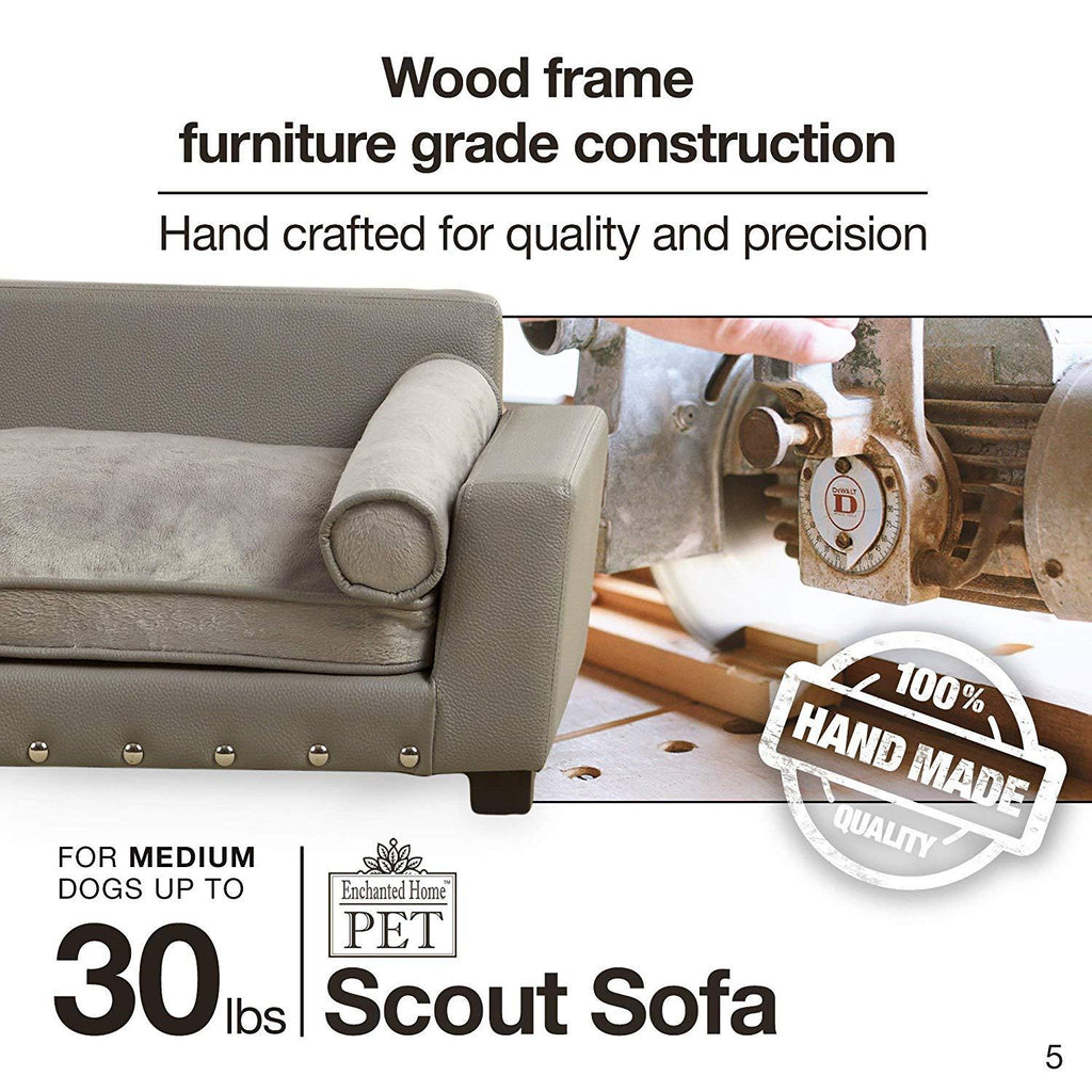 Enchanted Home Pet Grey Scout Pet Sofa