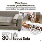 Enchanted Home Pet Grey Scout Pet Sofa