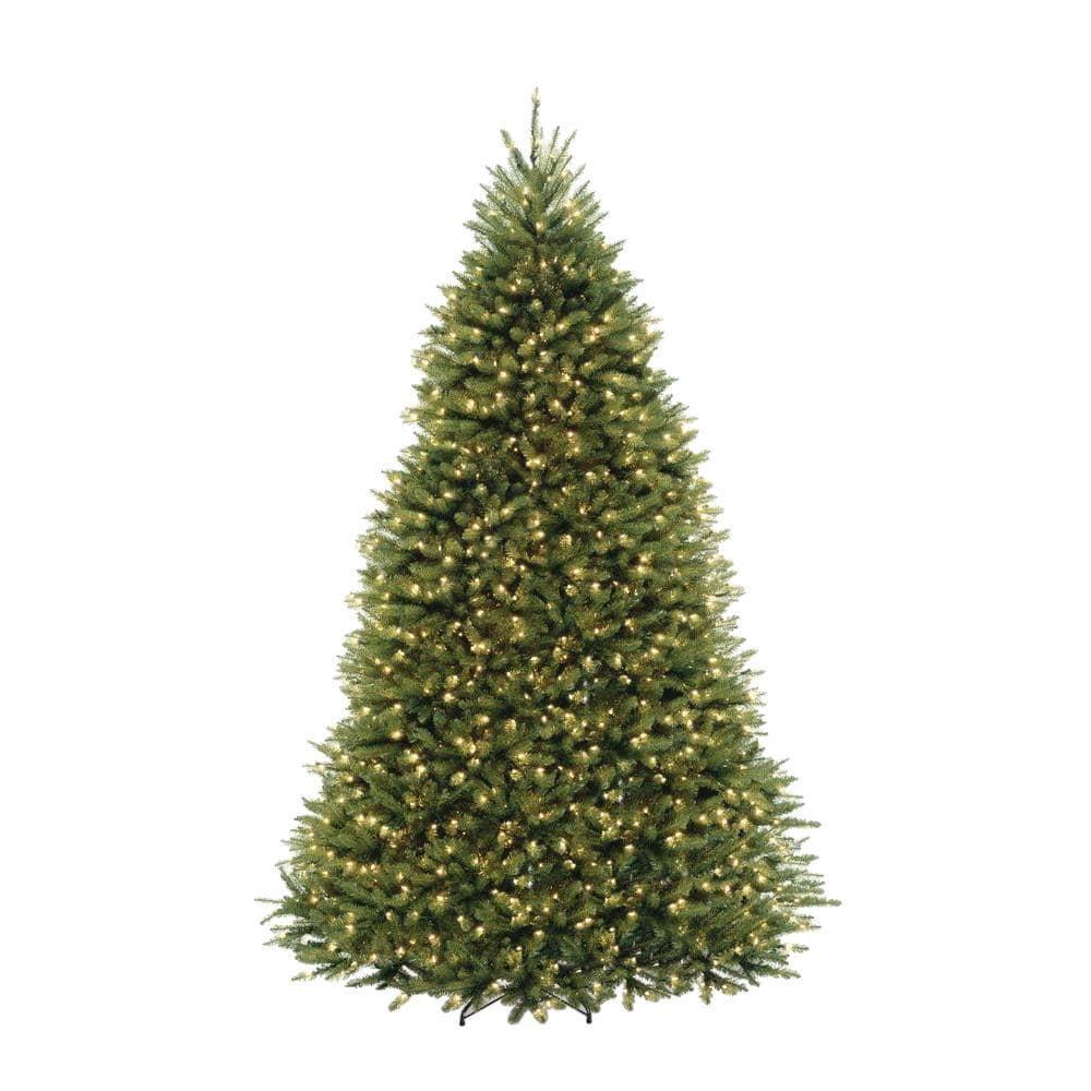 9 ft. Pre-Lit Dunhill Fir Hinged Artificial Christmas Tree with Clear Lights