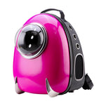 CLOVERPET C0201 Innovative Fashion Bubble Pet Travel Carrier Backpack for Cats Dogs Puppy, Rose, 13.4" LX13 WX16.9 H