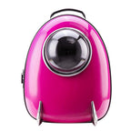 CLOVERPET C0201 Innovative Fashion Bubble Pet Travel Carrier Backpack for Cats Dogs Puppy, Rose, 13.4" LX13 WX16.9 H