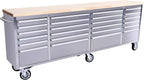 96 inch Tool Chest, Tool Box Mobile 24 Drawers StoraRolling Cabinet with Wheels Lock Key LocSystem Drawer Liners for GaraWarehouse Repair Shop