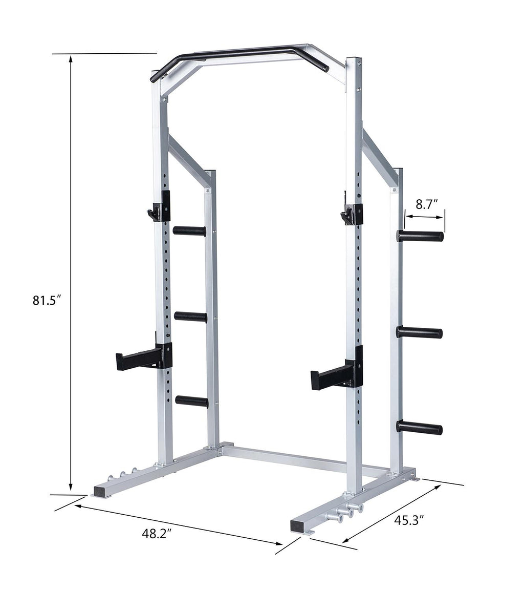 Jaxpety Power Rack Exercise Squat Stand Weight Lifting Workout Station Power Cage