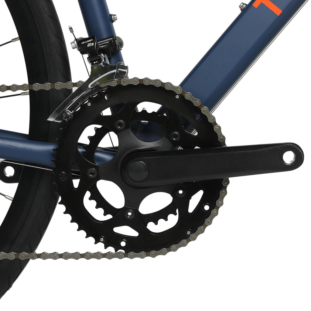 Decathlon Triban RC120, Aluminum Road Bike, Flat Bar, 700c, X Small, Blue