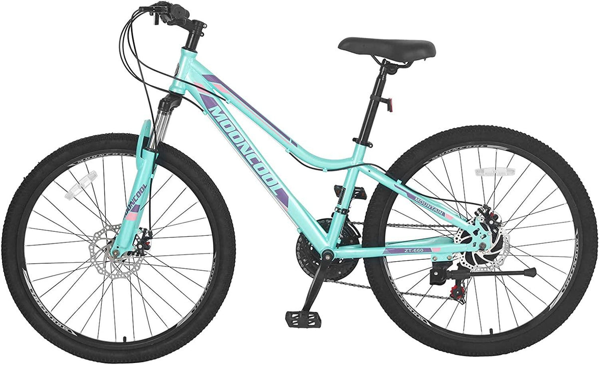 Mountain Bike for Mens Womens Adults, 21 Speeds Disc Brake Mountain Road Bicycles, Lightweight Aluminum and Steel Frame Options, 24 26 Inches Wheel Mountain Bicycles