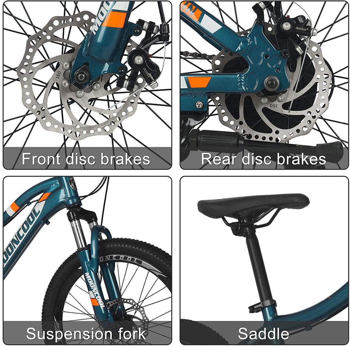 Mountain Bike 21 Speeds 20/24/ 26 Inch Wheel, Double Disc Brakes Mountain Bicycles, Aluminum and Steel Frame Options, Multiple Colors Adult Mountain Bikes for Men Women Ladies.