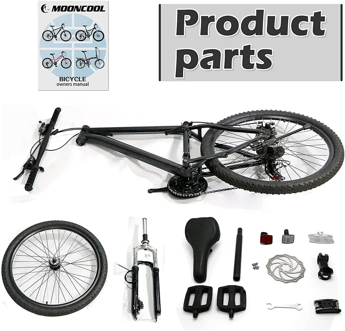 Mountain Bike 21 Speeds 20/24/ 26 Inch Wheel, Double Disc Brakes Mountain Bicycles, Aluminum and Steel Frame Options, Multiple Colors Adult Mountain Bikes for Men Women Ladies.