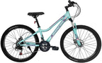 Mountain Bike 21 Speeds 20/24/ 26 Inch Wheel, Double Disc Brakes Mountain Bicycles, Aluminum and Steel Frame Options, Multiple Colors Adult Mountain Bikes for Men Women Ladies.