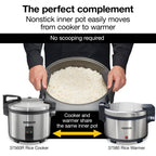 Commercial 37560R Rice Cooker/Warmer, 60 Cups Cooked Rice Capacity, Nonstick Inner Pot, Hinged Lid,  Steel Housing, Conforms to NSF