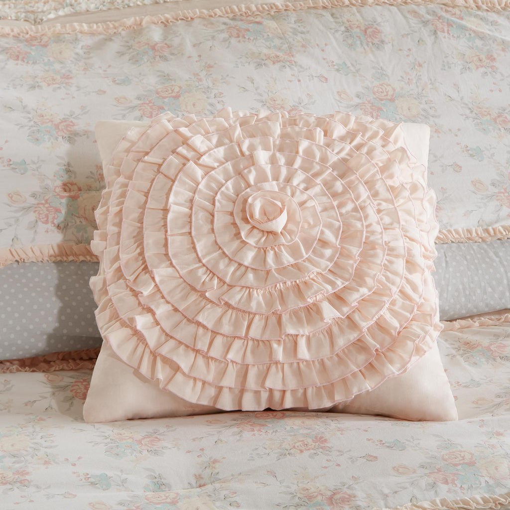 Home Essence Cotta180 Thread Count Embroidery Percale Tufted 9 Pieces Bedding Sets, With Comforter Shams Bed skirt Decorative Pillows