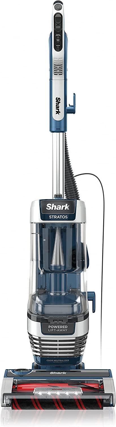 Shark AZ3002 Stratos Upright Vacuum with DuoClean PowerFins, HairPro, Powered Lift-Away, Self-Cleaning Brushroll, &amp; Odor Neutralizer Technology, Navy