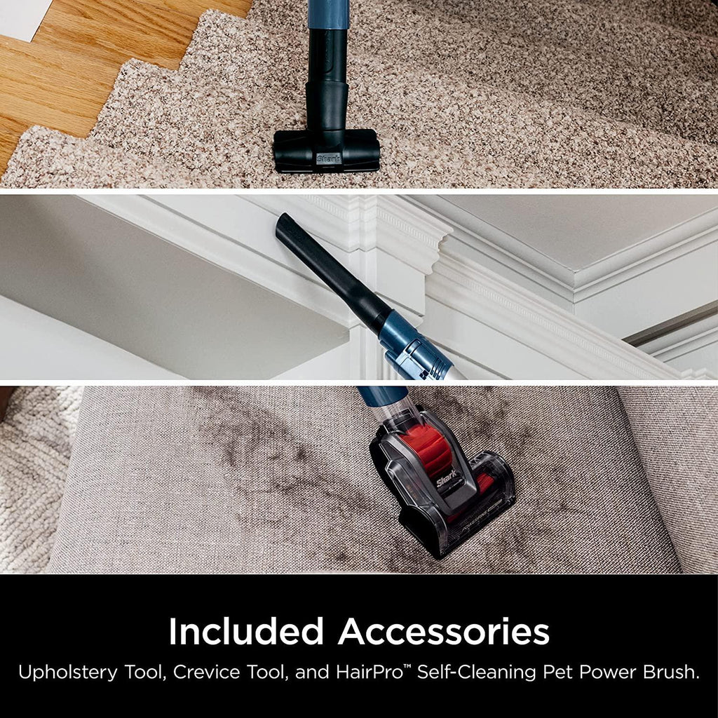 Shark AZ3002 Stratos Upright Vacuum with DuoClean PowerFins, HairPro, Powered Lift-Away, Self-Cleaning Brushroll, &amp; Odor Neutralizer Technology, Navy