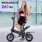 Gyroor C3 Electric Bike for Adults, 450W eBike with 18.6MPH up to 28 Mileage, 14in Air-Filled Tires, Dual Disc Braking, 3 Riding Modes