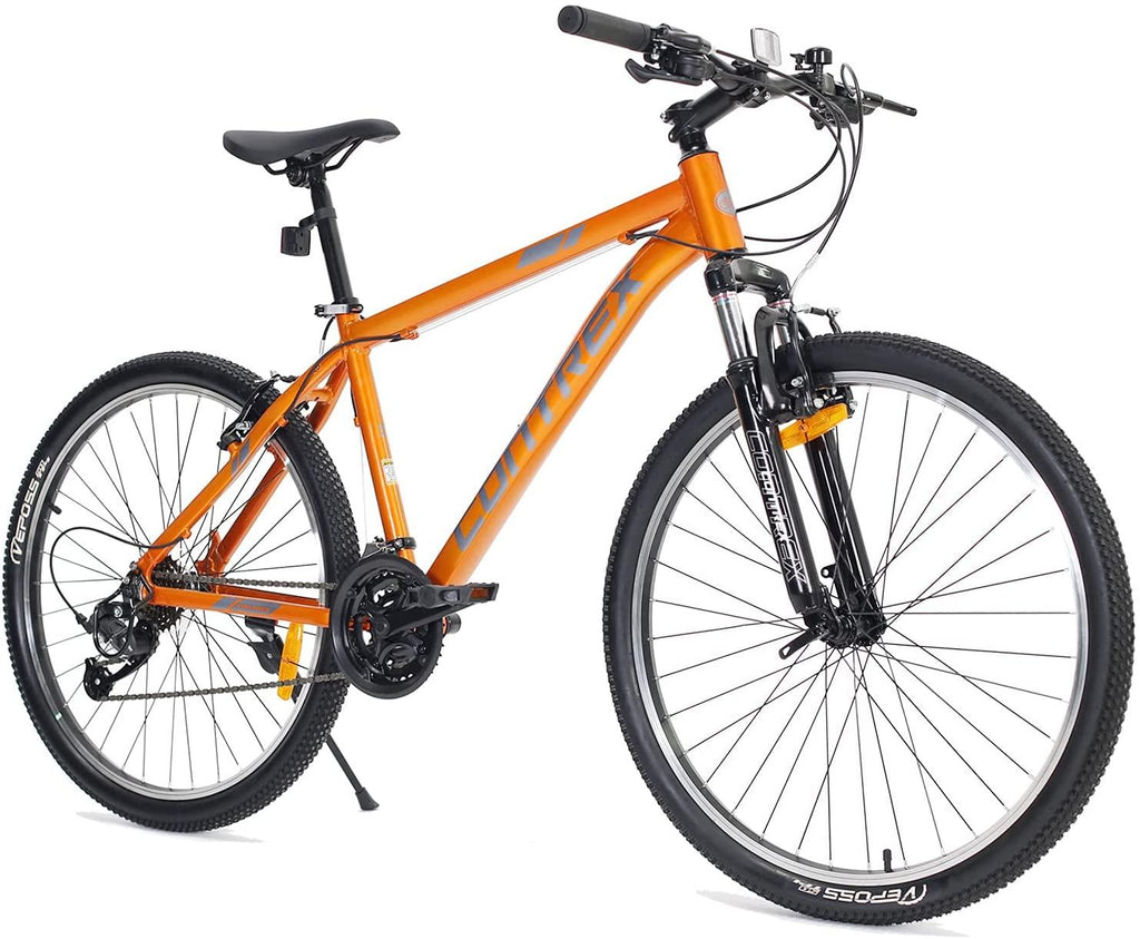 Mountain Bike 26 Inch Wheels,Contrex 21 Speed Aluminum Frame Trail Bicycle with Suspension, Linear Pull V Brakes, Lightweight,for Men Women Adult