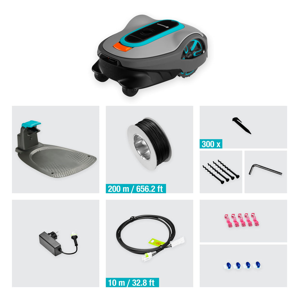 15101-20 SILENO Life - Automatic Robotic Lawn Mower, with Bluetooth app and Boundary Wire, one of quietest in its Class, for lawns up to 8100 Sq Ft, Made in Europe, Grey