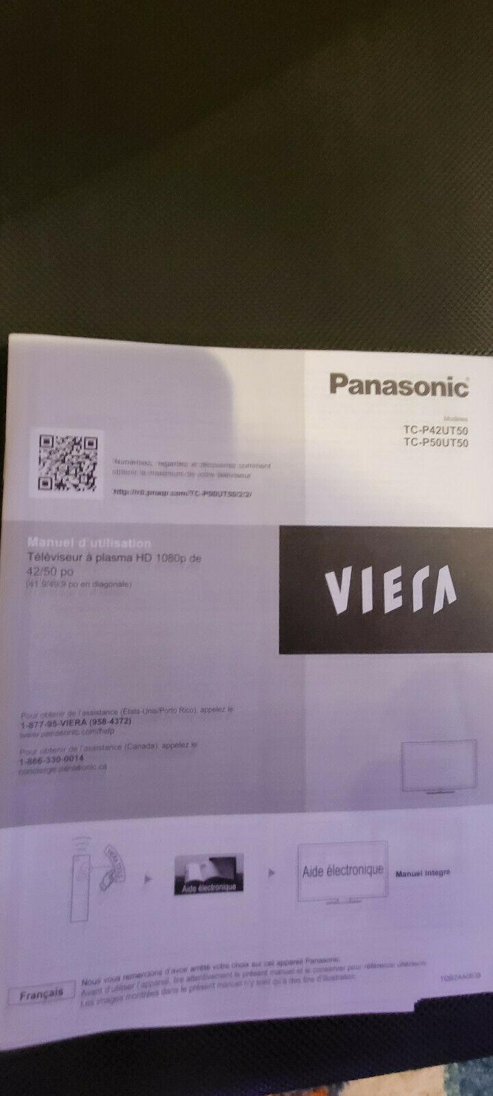 panasonic viera tc-p50ut50 50-inch 1080p 600hz full hd 3d plasma tv