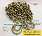 AUTO BODY FRAME MACHINE TOWER PULL CHAIN HEAVY DUTY WELDED SWIVEL SLIP HOOK