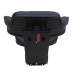 aftermarket ford black universal tractor seat with full suspension and adjustable angle base