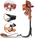 GothicBride Tree Climbing Spikes -Steel with Harness Belt, Upgraded Leather Tree Climbing Tool Set Adjustable Tree Climbing Spike with Non-Slip Pedal for Outdoor Activities (with belt)