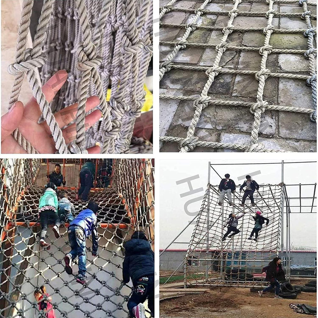 ANUOMY Climbing Frame Net for Kids | Rope Ladder Protection Net | Heavy Duty Netting Discoloration Material - Dia 14mm 15cm | Children Safety Net