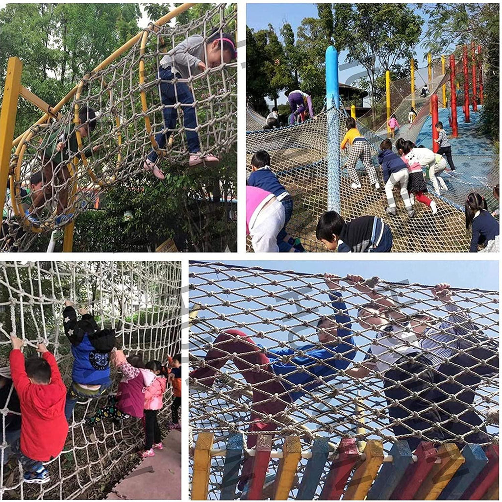 ANUOMY Climbing Frame Net for Kids | Rope Ladder Protection Net | Heavy Duty Netting Discoloration Material - Dia 14mm 15cm | Children Safety Net