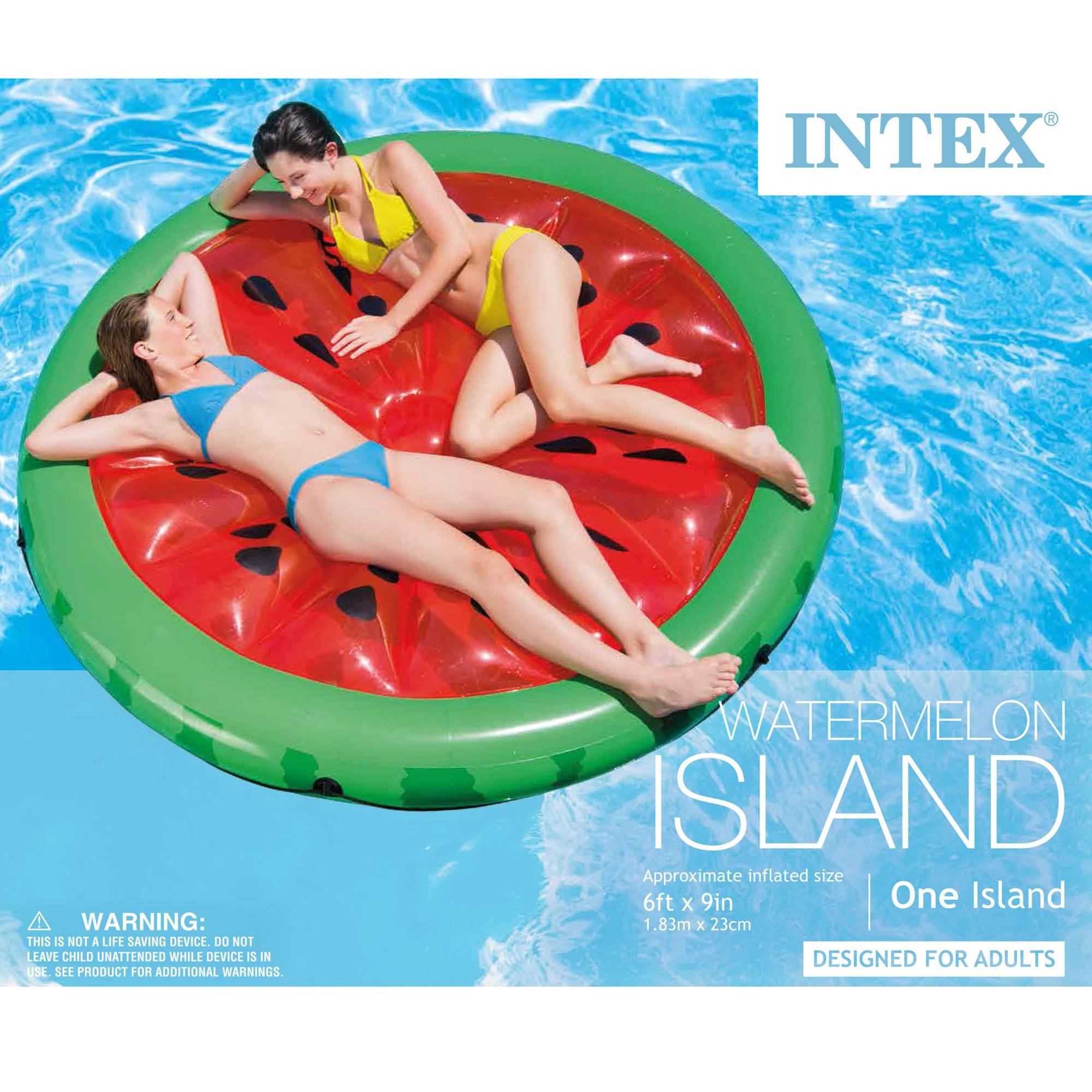 Giant Inflatable 72" Watermelon Island Summer Swimming Pool Float (3 Pack)