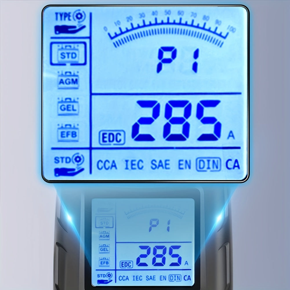 12V/24V Automotive Battery & Alternator Tester - Digital Analyzer for Cran& Charging Systems - Test Ran3Ah - 200Ah
