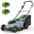 40V Cordless Lawn Mower, 17" Walk Behind Electric 4.0 Ah Battery Powered Lawnmower, with 50L Grass Bag, Brushless Motor, 6 Adjustable Cutting Heights, for Garden/Patio/Yark/Lawn