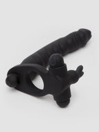 Lovehoney Double Buzz Vibrating Rabbit Double Penetration Strap-On, Black