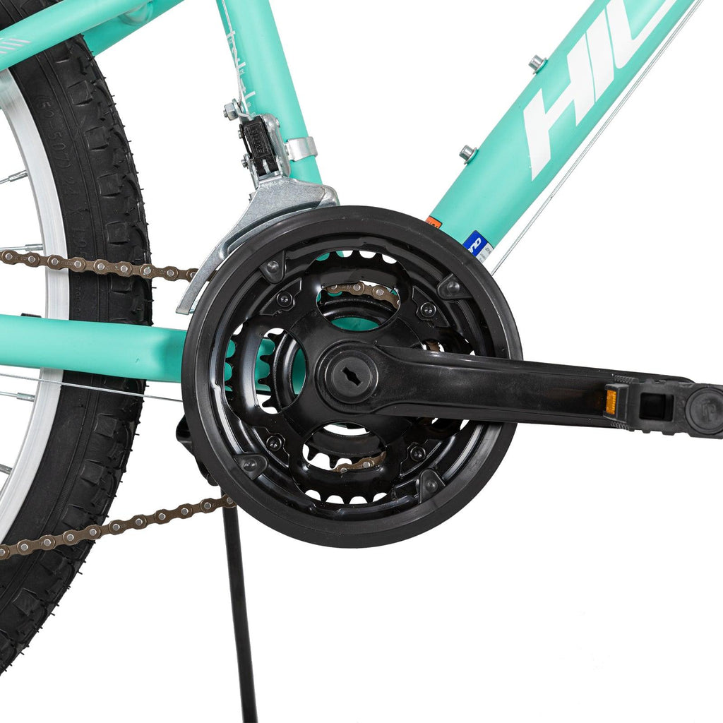 Hiland 24 Inch Steel Frame Mountain Bike for-teenagers and Beginner-Level to Advanced Riders, Green
