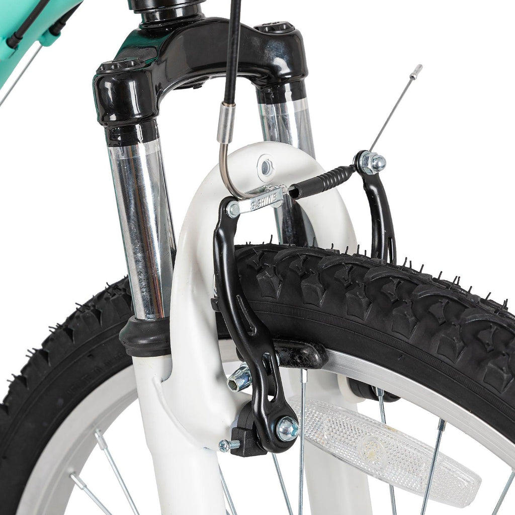 Hiland 24 Inch Steel Frame Mountain Bike for-teenagers and Beginner-Level to Advanced Riders, Green