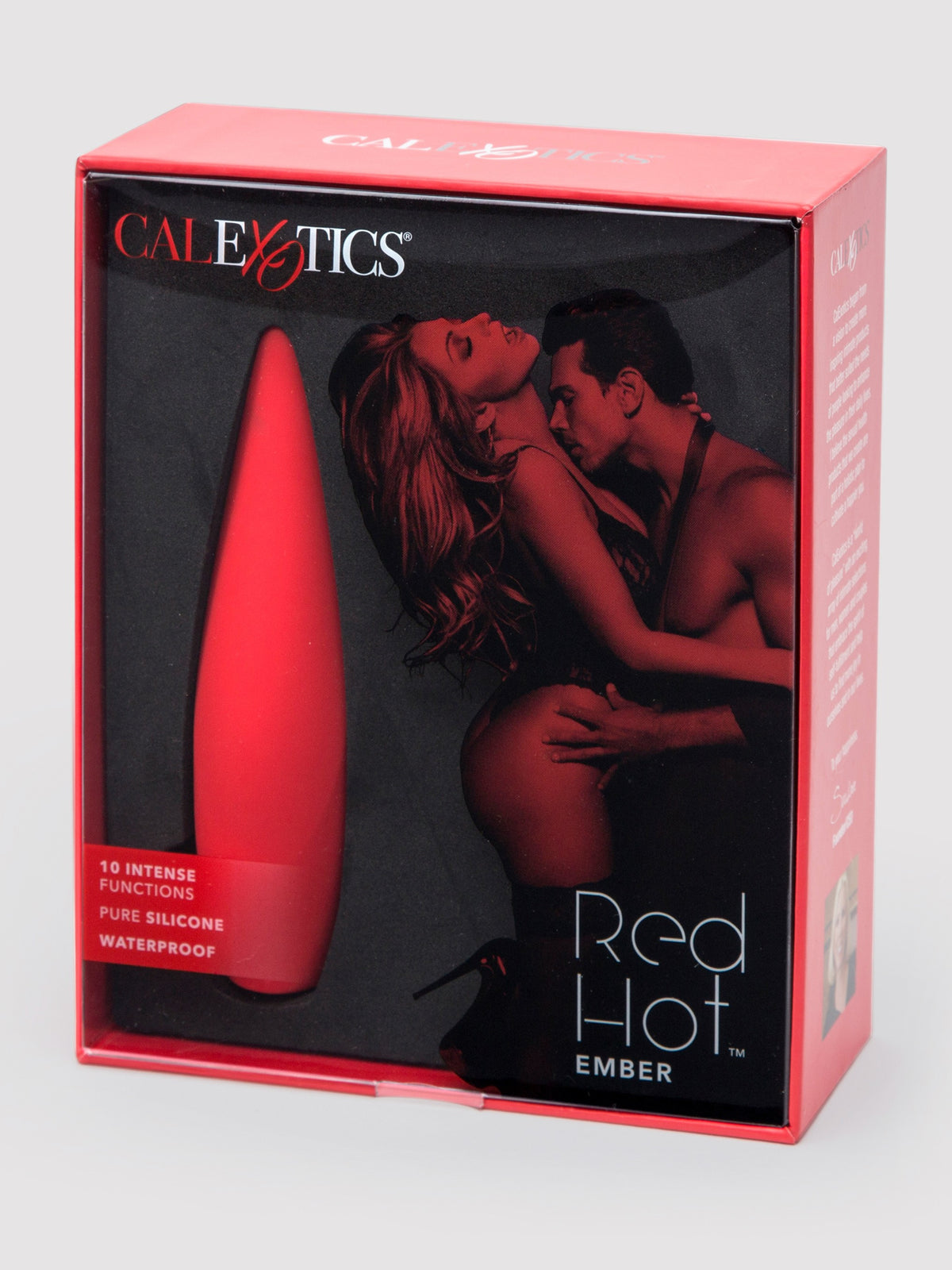 Red Hot Rechargeable Silicone Flickering Tongue Vibrator, Red