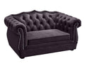 Tov Furniture TOV-P2037-N Yorkshire Collection  Button Tufted Pet Bed with Velvet Cushion